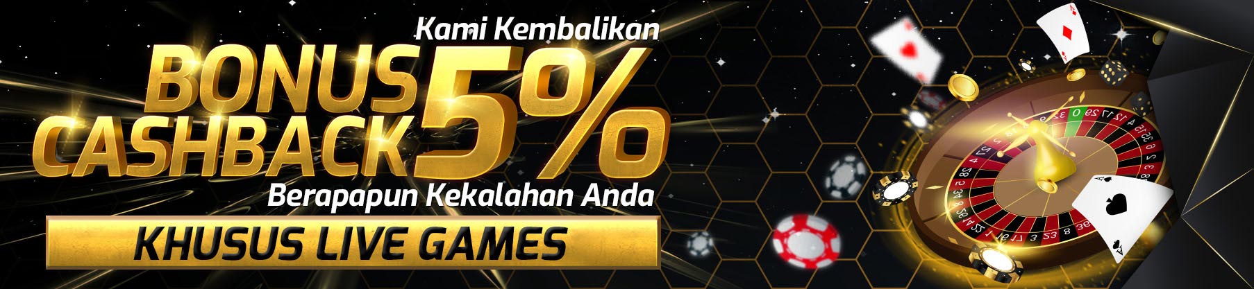 Promo CASHBACK LIVE GAME 5%